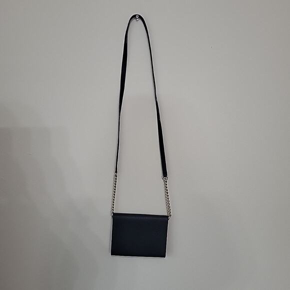 Kate Spade Crossbody Black Cedar Street Mini Leather Envelope  Handbag Purse - Picture 3 of 10